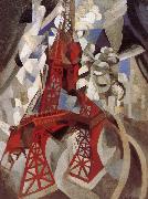 Delaunay, Robert Eiffel Tower  Red tower oil painting
